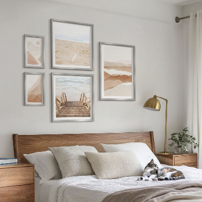 Väggdekoration tavelset Minimalistiska stränder och berg