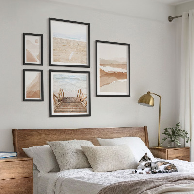 Väggdekoration tavelset Minimalistiska stränder och berg