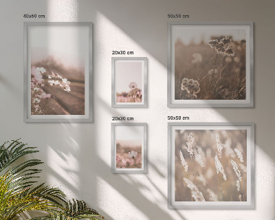 Set om 5 tavlor Blommotiv av delikat natur