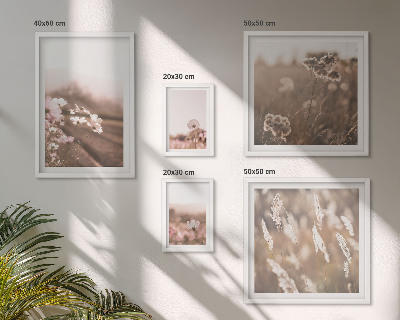 Set om 5 tavlor Blommotiv av delikat natur