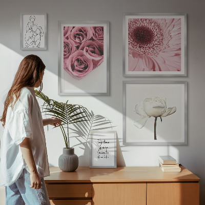 Set om 5 tavlor Blommiga boho-inspirationer
