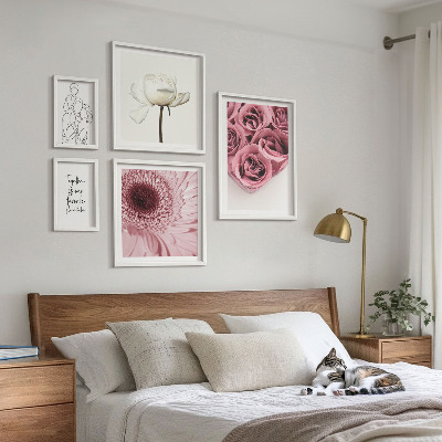 Set om 5 tavlor Blommiga boho-inspirationer