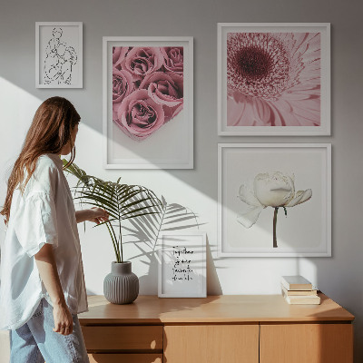 Set om 5 tavlor Blommiga boho-inspirationer