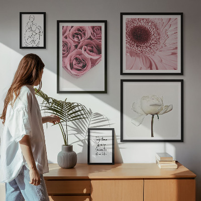 Set om 5 tavlor Blommiga boho-inspirationer