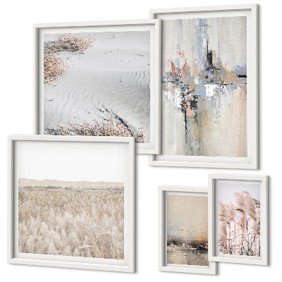 Set om 5 tavlor Snygga dekorationer natur minimalism
