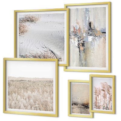Set om 5 tavlor Snygga dekorationer natur minimalism