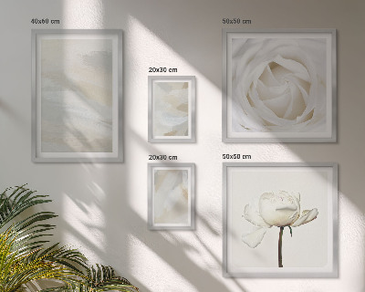 Väggdekoration tavelset Blommiga inspirationer vita