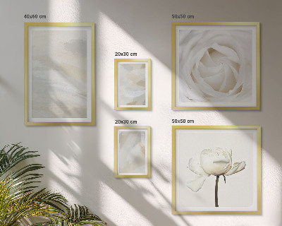 Väggdekoration tavelset Blommiga inspirationer vita