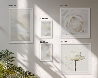 Väggdekoration tavelset Blommiga inspirationer vita