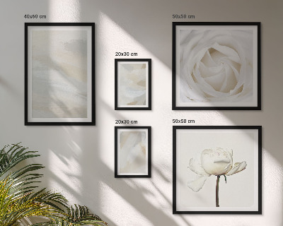 Väggdekoration tavelset Blommiga inspirationer vita