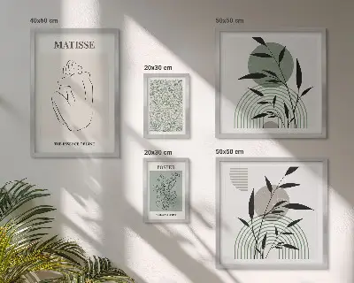 Väggtavlor med växtmotiv set om 5 st