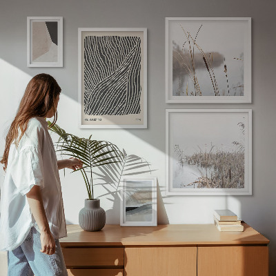 Väggdekoration tavelset Minimalistisk naturkonst