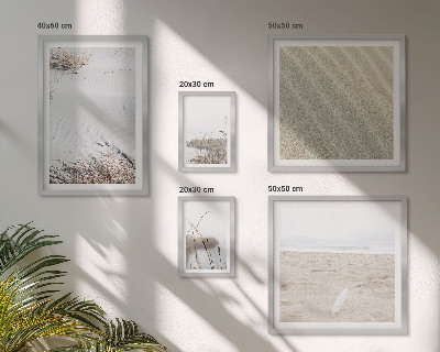 Tavelvägg med 5 tavlor Minimalistiska strandmotiv