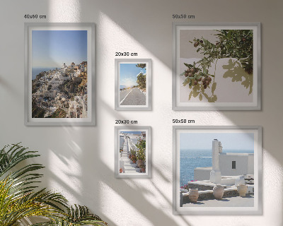 Väggdekoration tavelset Santorini pittoreska vyer