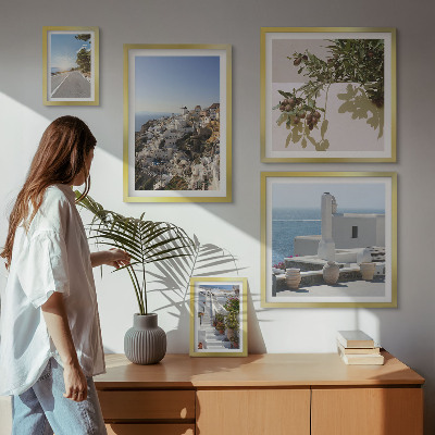 Väggdekoration tavelset Santorini pittoreska vyer