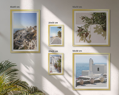Väggdekoration tavelset Santorini pittoreska vyer
