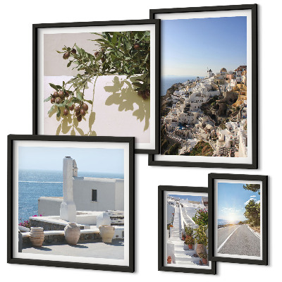 Väggdekoration tavelset Santorini pittoreska vyer