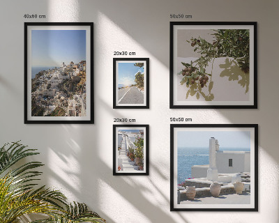 Väggdekoration tavelset Santorini pittoreska vyer