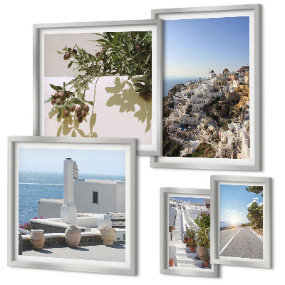 Väggdekoration tavelset Santorini pittoreska vyer