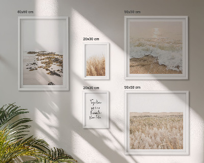 Väggdekoration tavelset Naturens strandlandskap