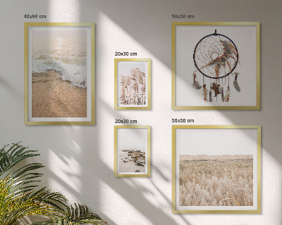 Set om 5 tavlor Naturliga strandlandskap