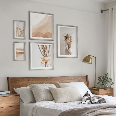 Väggdekoration tavelset Snygga boho växter och landskap