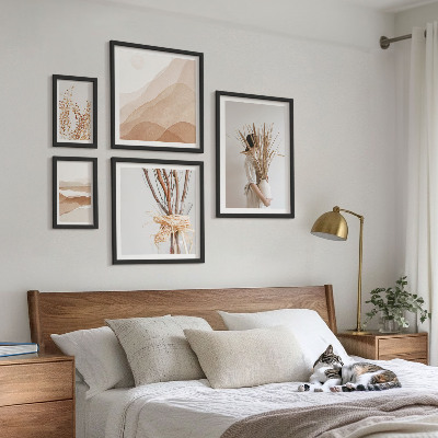 Väggdekoration tavelset Snygga boho växter och landskap