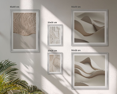 Tavelvägg med 5 tavlor Abstrakta beige mönster