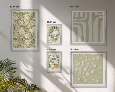 Väggdekoration tavelset Plantera boho med blommor