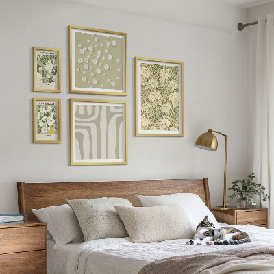 Väggdekoration tavelset Plantera boho med blommor