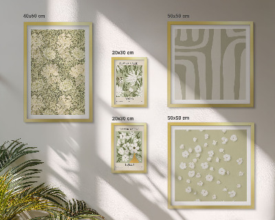 Väggdekoration tavelset Plantera boho med blommor