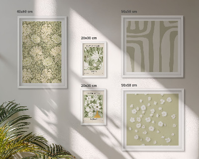Väggdekoration tavelset Plantera boho med blommor