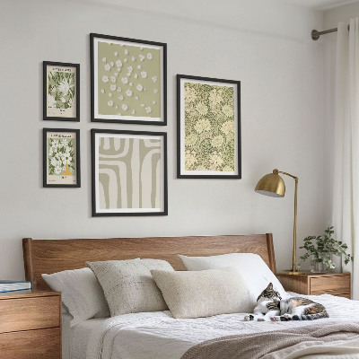 Väggdekoration tavelset Plantera boho med blommor