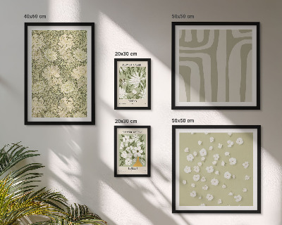 Väggdekoration tavelset Plantera boho med blommor