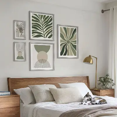 Tavelset med grönska set om 5 st