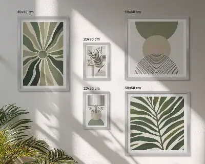 Tavelset med grönska set om 5 st