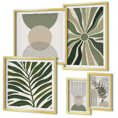 Tavelset med grönska set om 5 st