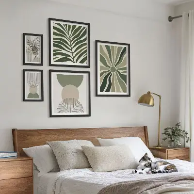 Tavelset med grönska set om 5 st