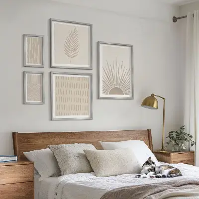 Tavelset med naturgeometriska motiv set om 5 delar