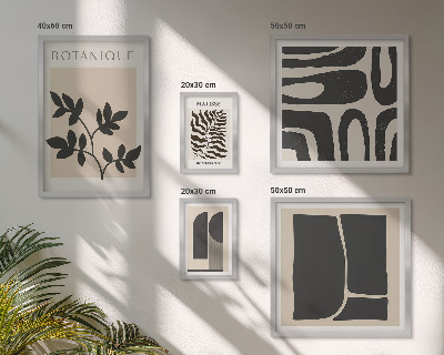 Tavelvägg med 5 tavlor Snygg abstrakt naturgrafik
