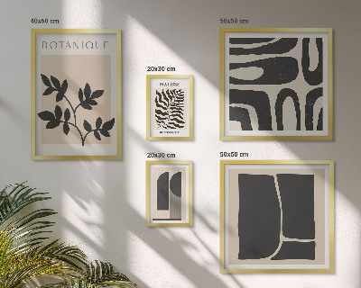 Tavelvägg med 5 tavlor Snygg abstrakt naturgrafik