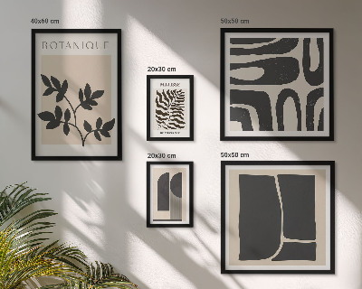 Tavelvägg med 5 tavlor Snygg abstrakt naturgrafik