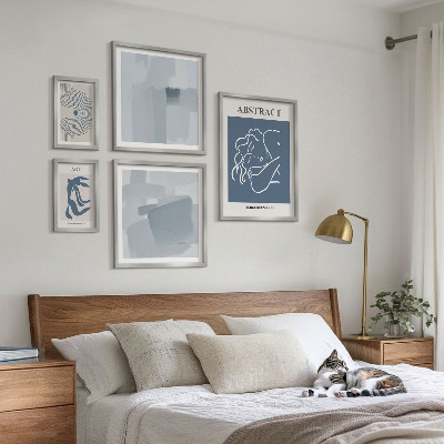 Set om 5 tavlor Snygga minimalistiska abstraktioner