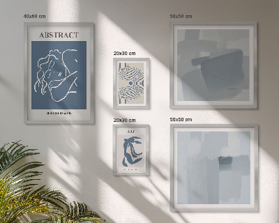Set om 5 tavlor Snygga minimalistiska abstraktioner