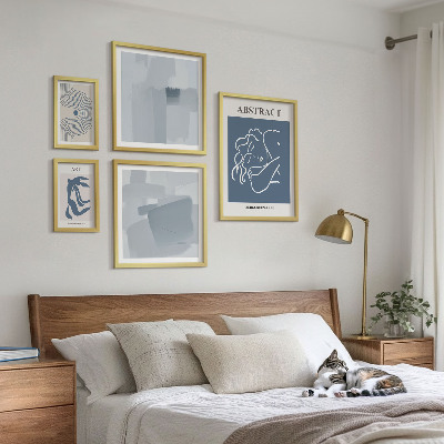 Set om 5 tavlor Snygga minimalistiska abstraktioner