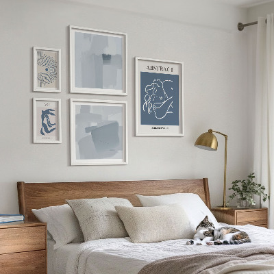 Set om 5 tavlor Snygga minimalistiska abstraktioner