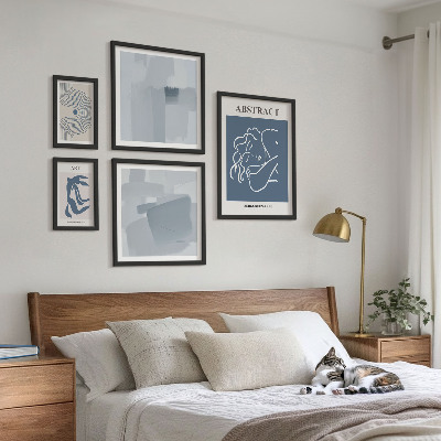 Set om 5 tavlor Snygga minimalistiska abstraktioner