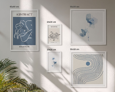 Tavelvägg med 5 tavlor Modern abstrakt blomsterstil