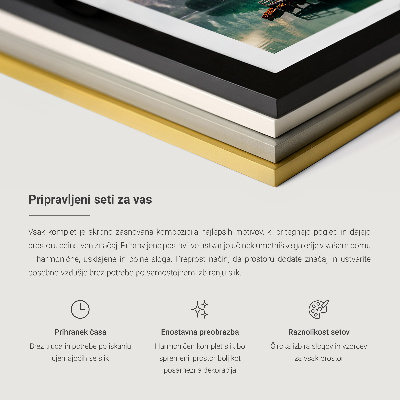Tavelvägg med 5 tavlor Modern abstrakt blomsterstil