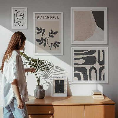 Väggdekoration tavelset Snygg minimalistisk grafik